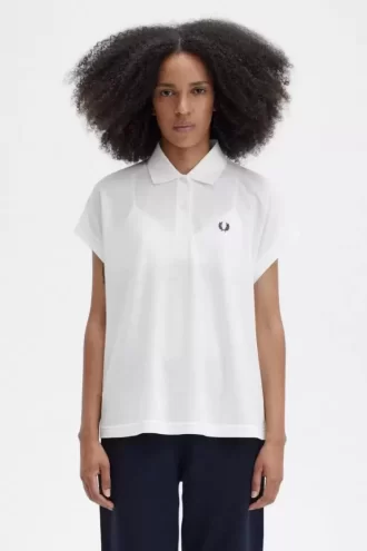 Damen-Poloshirt aus Piqué in A-Linie