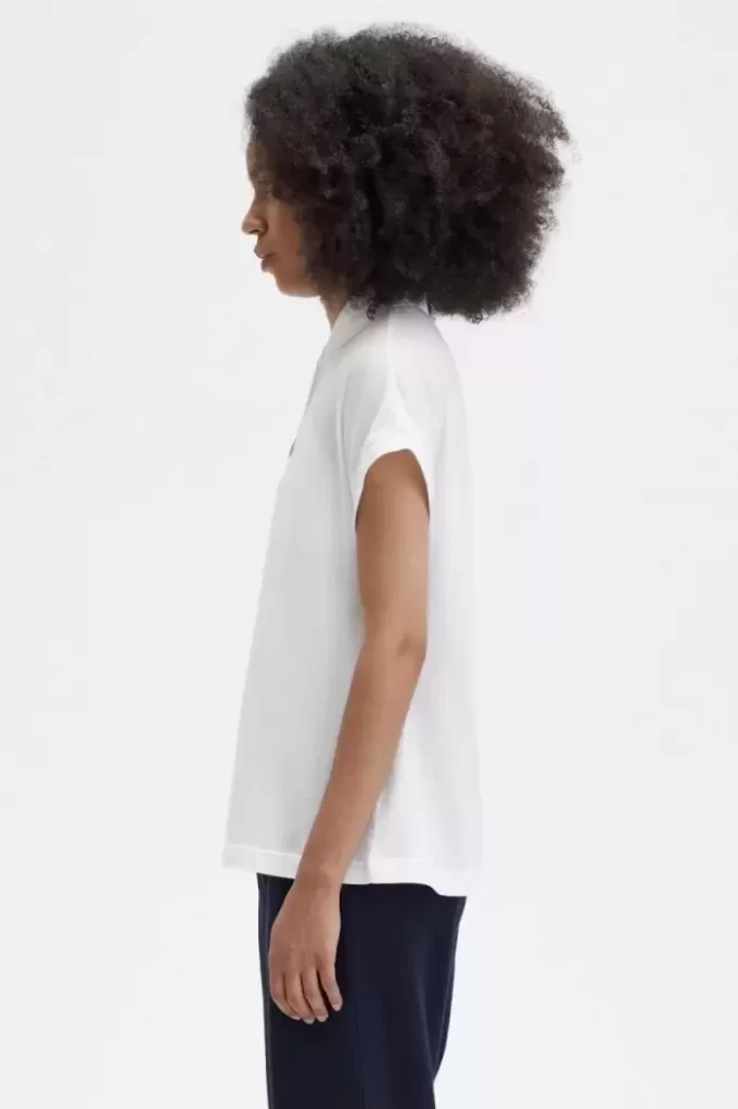 Damen-Poloshirt aus Piqué in A-Linie
