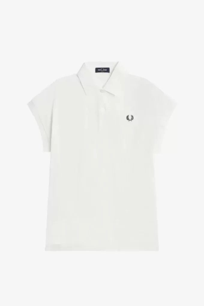 Damen-Poloshirt aus Piqué in A-Linie