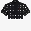 Damen-Poloshirt aus Piqué mit Punktmuster