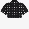 Damen-Poloshirt aus Piqué mit Punktmuster