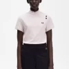 Damen-Poloshirt aus Piqué mit Streifen
