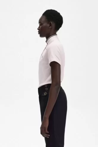 Damen-Poloshirt aus Piqué mit Streifen