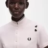 Damen-Poloshirt aus Piqué mit Streifen