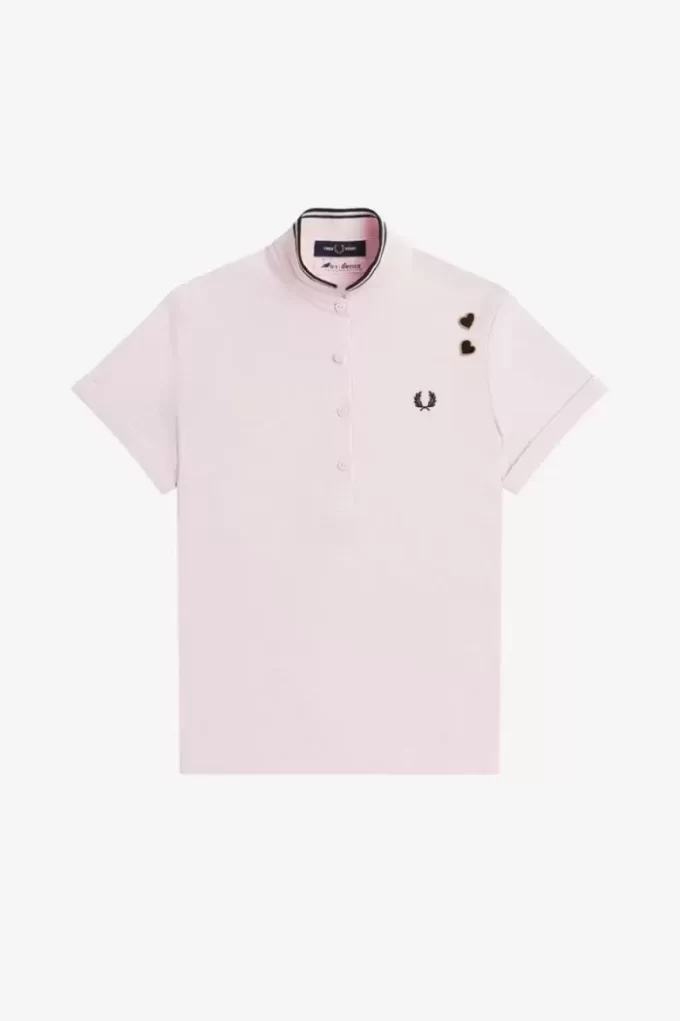 Damen-Poloshirt aus Piqué mit Streifen