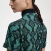 Damen-Poloshirt mit Schlangenmuster