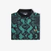 Damen-Poloshirt mit Schlangenmuster