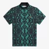 Damen-Poloshirt mit Schlangenmuster