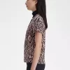 Damen-Poloshirt mit Zebra-Print