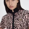 Damen-Poloshirt mit Zebra-Print