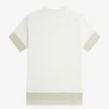 Damen-T-Shirt aus Piqué mit transparentem Besatz