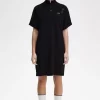 Damenkleid aus Piqué-Shirt mit Streifen