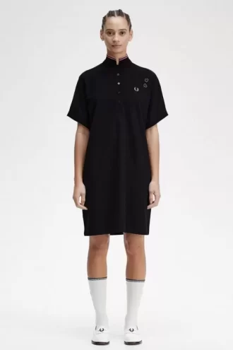 Damenkleid aus Piqué-Shirt mit Streifen