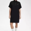 Damenkleid aus Piqué-Shirt mit Streifen