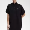 Damenkleid aus Piqué-Shirt mit Streifen