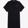 Damenkleid aus Piqué-Shirt mit Streifen