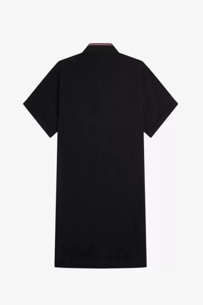 Damenkleid aus Piqué-Shirt mit Streifen