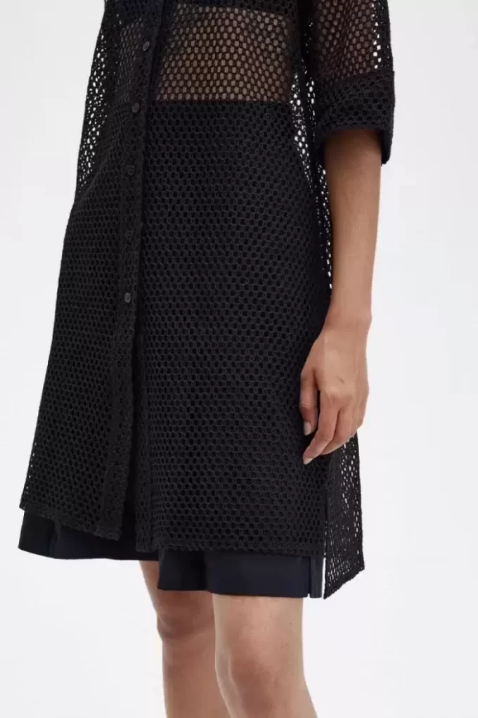 Damenkleid mit offenem Strickhemd