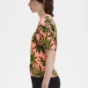 Damenpullover mit Palmenmuster