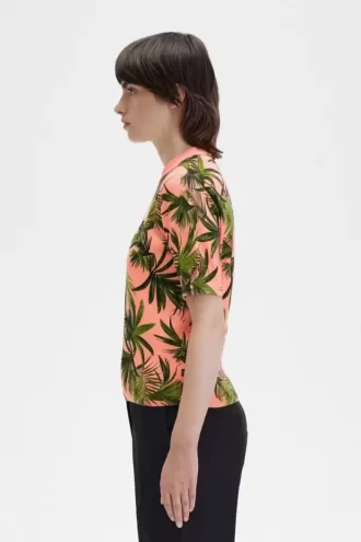 Damenpullover mit Palmenmuster