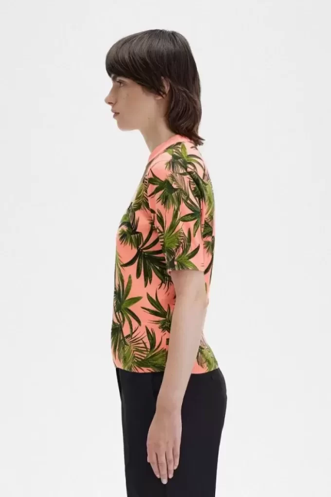 Damenpullover mit Palmenmuster