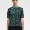 Damenpullover mit Schlangenmuster
