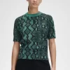 Damenpullover mit Schlangenmuster