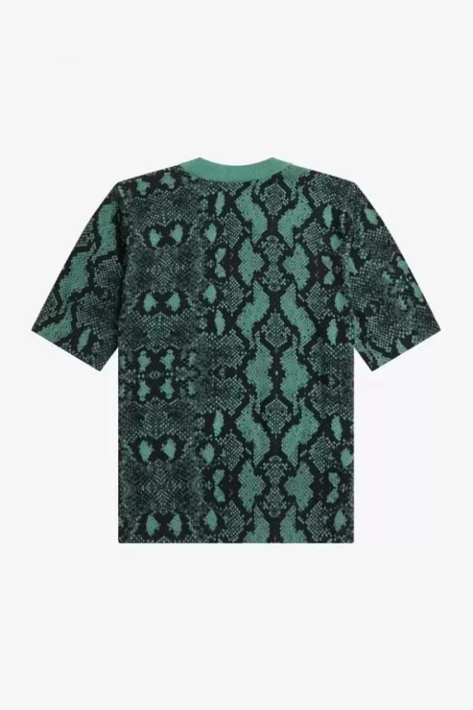 Damenpullover mit Schlangenmuster