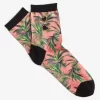 Damensocken mit Palmenmuster