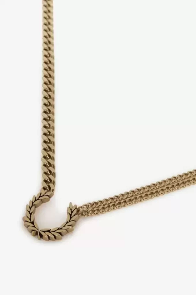 Doppelte Kette Lorbeerkranz Halskette Damenschmuck
