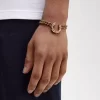 Doppeltes Lorbeerkranz-Armband mit Kette für Damen