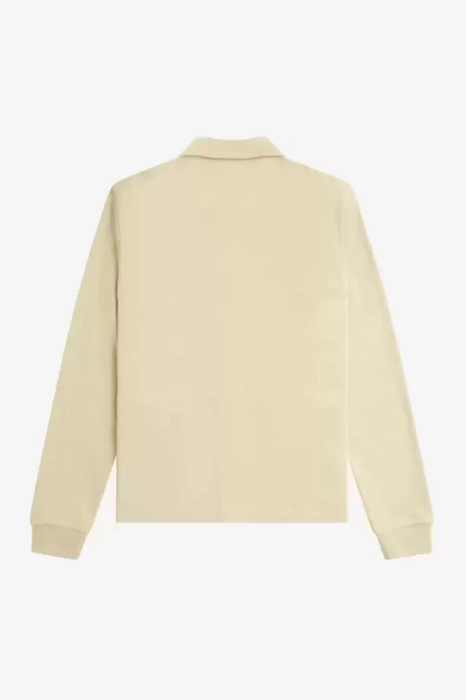Durchgeknöpftes Langarm-Poloshirt für Herren