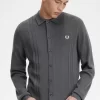 Durchgeknöpftes Strickhemd für Herren
