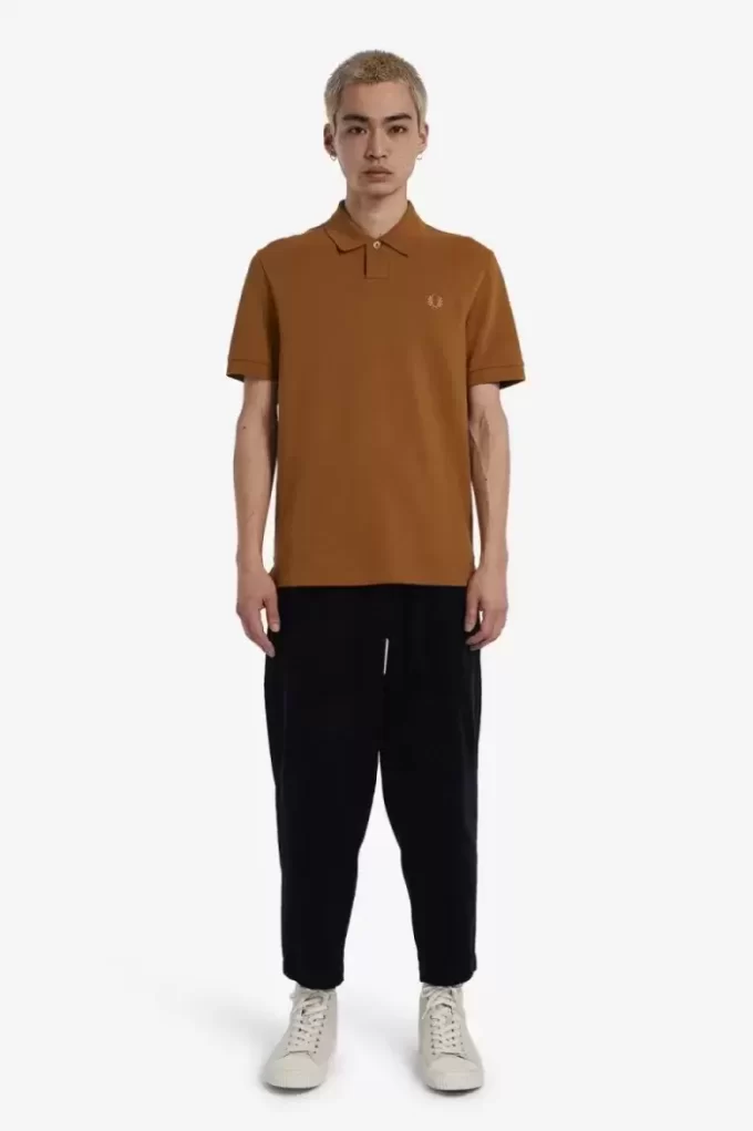 Ein-Knopf-Poloshirt für Herren