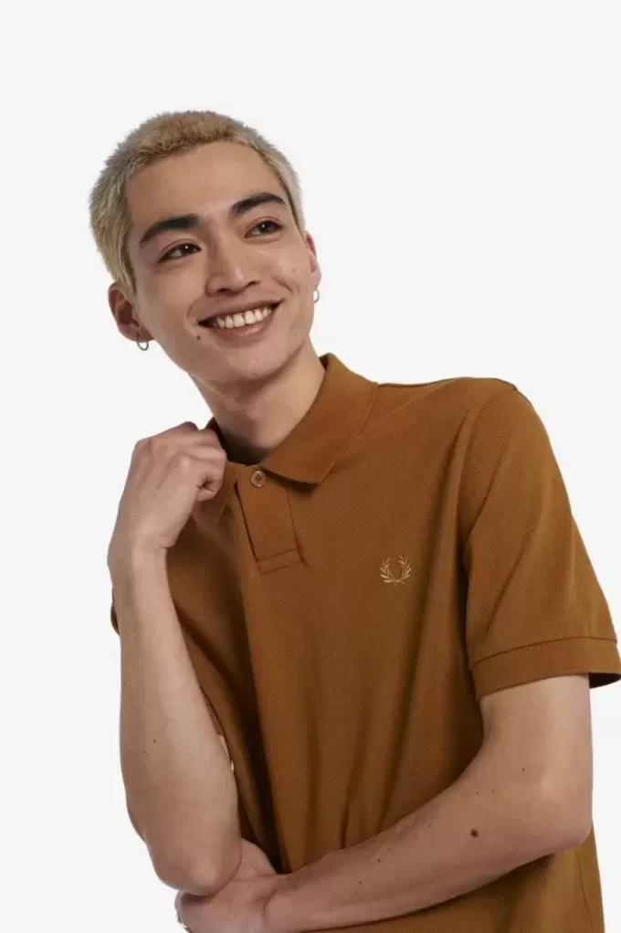 Ein-Knopf-Poloshirt für Herren