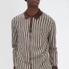 Fein gestreiftes Herren-Strickhemd
