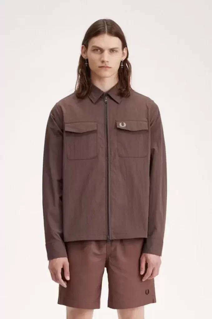 Fred Perry Herrenhemd mit Reißverschluss