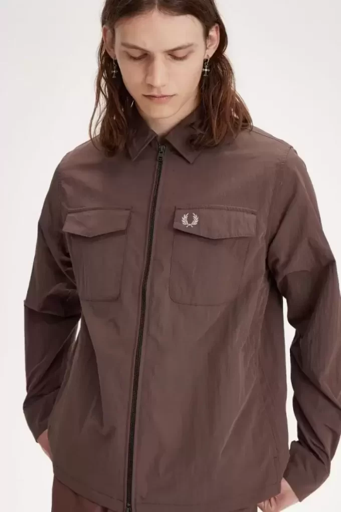 Fred Perry Herrenhemd mit Reißverschluss