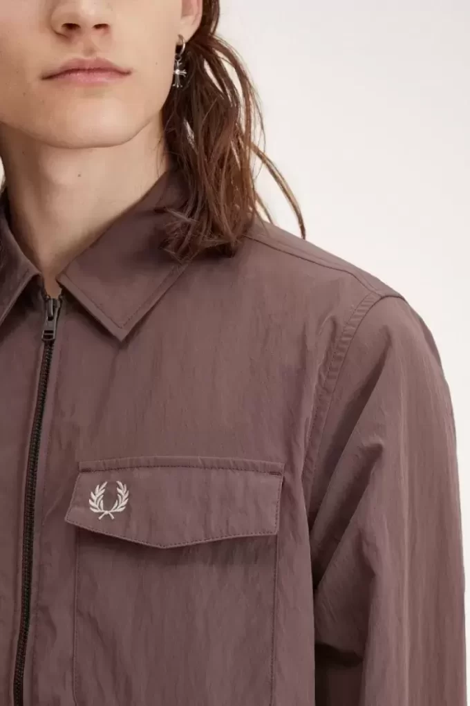 Fred Perry Herrenhemd mit Reißverschluss
