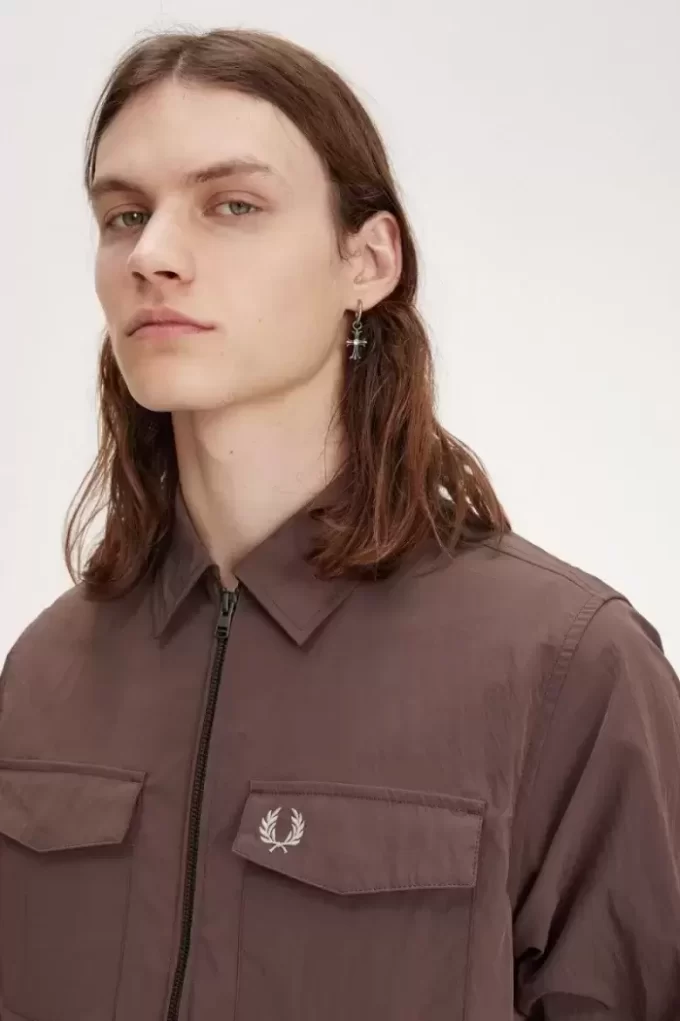 Fred Perry Herrenhemd mit Reißverschluss