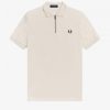 Frottee-Poloshirts mit Reißverschluss am Hals