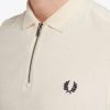 Frottee-Poloshirts mit Reißverschluss am Hals