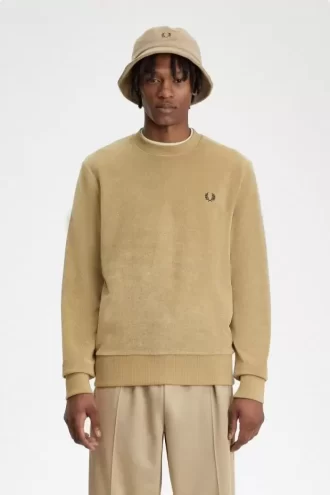 Frottee-Sweatshirts mit Rundhalsausschnitt für Herren