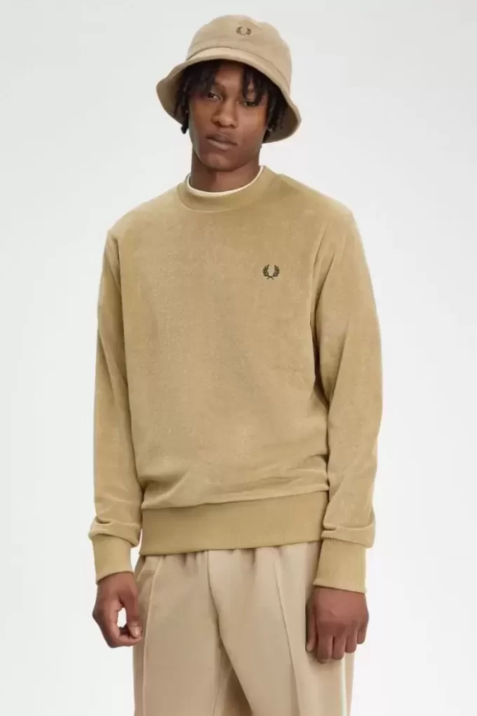 Frottee-Sweatshirts mit Rundhalsausschnitt für Herren