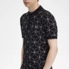 Geometrisches Herren-Poloshirt