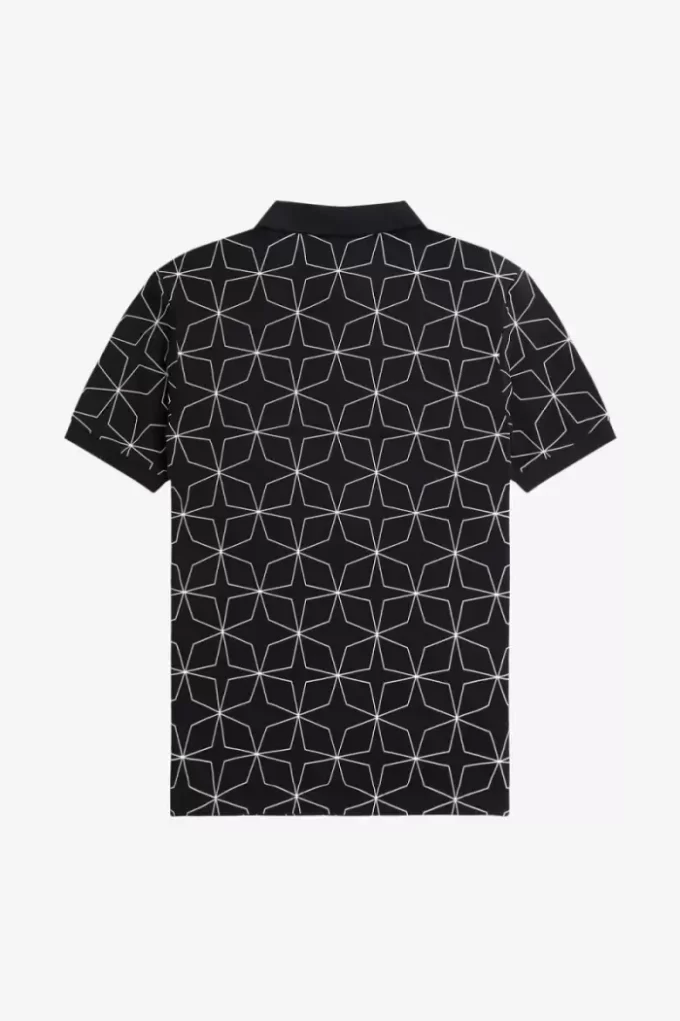 Geometrisches Herren-Poloshirt