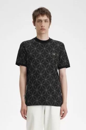 Geometrisches Herren-T-Shirt