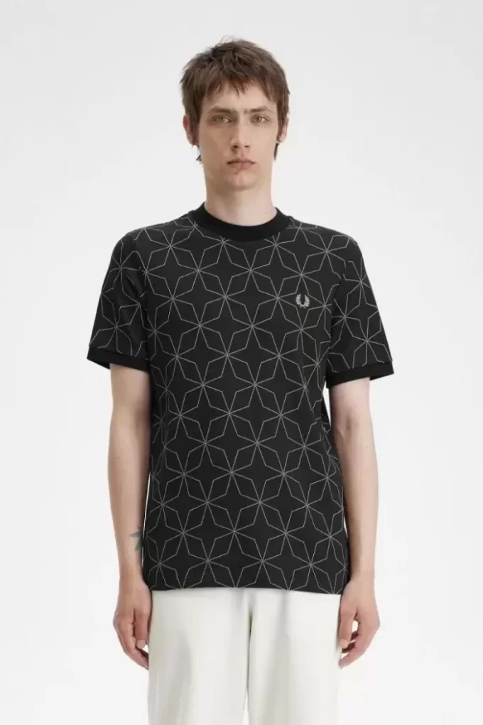 Geometrisches Herren-T-Shirt