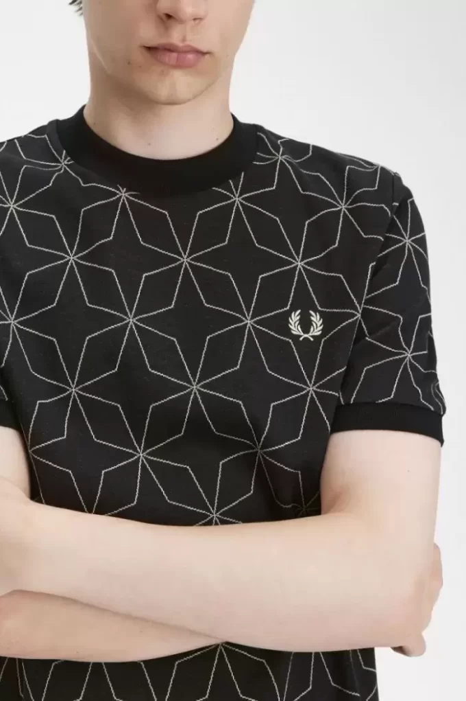 Geometrisches Herren-T-Shirt