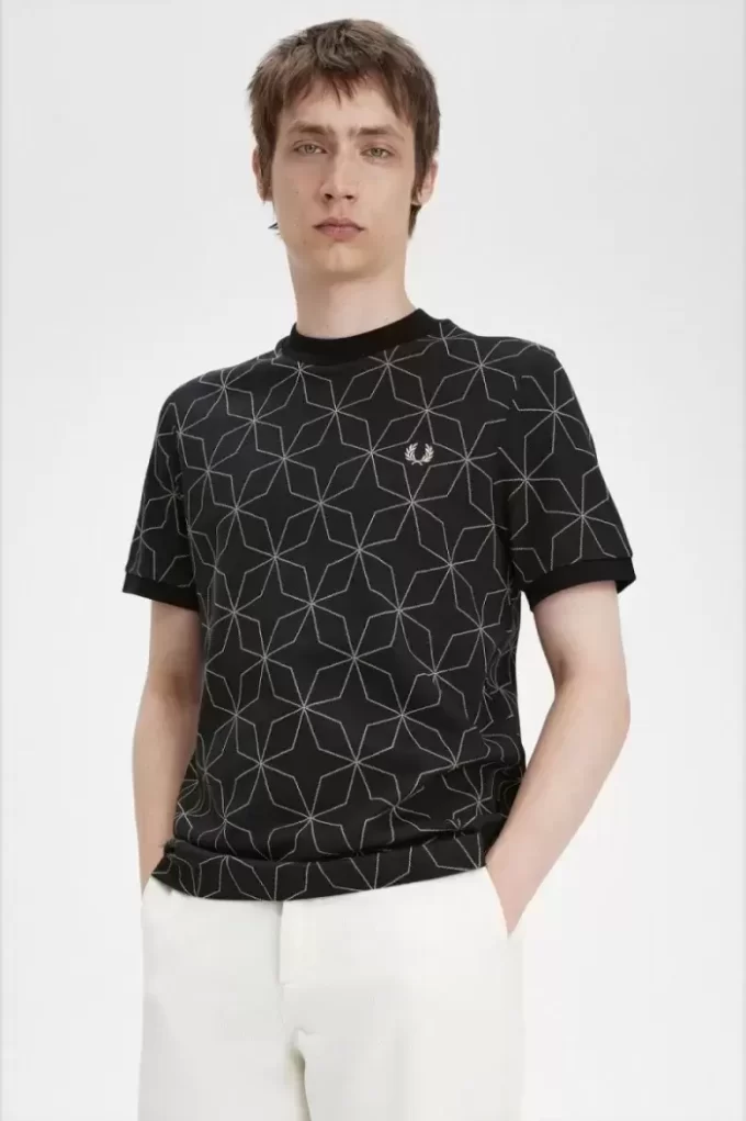 Geometrisches Herren-T-Shirt